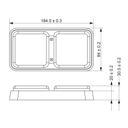 FEU ARRIERE LED 3 FONCTIONS 10-30V