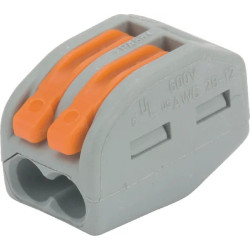 BLOC TERMINAL 2 CONDUCTEURS TYPE 222 WAGO EPAISSEUR CABLE 0.08-2.5MM2 400V 32A