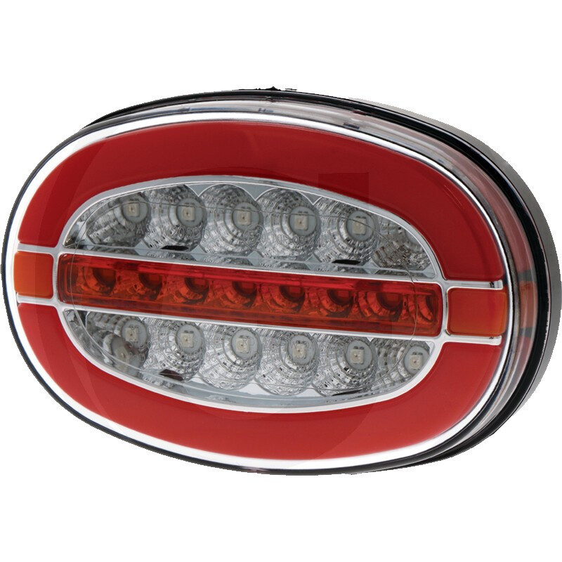 FEU ARRIERE LED OVALE 3 FONCTIONS 12/24V