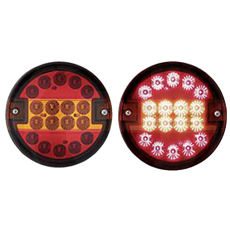 FEU ARRIERE ROND LED 3 FONCTIONS 12/24V