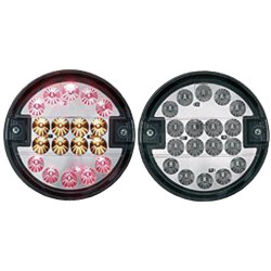 FEU ARRIERE ROND LED 3 FONCTIONS 12/24V