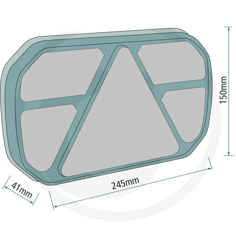 FEU ARRIERE RECTANGLE 7 FONCTIONS 12/24V