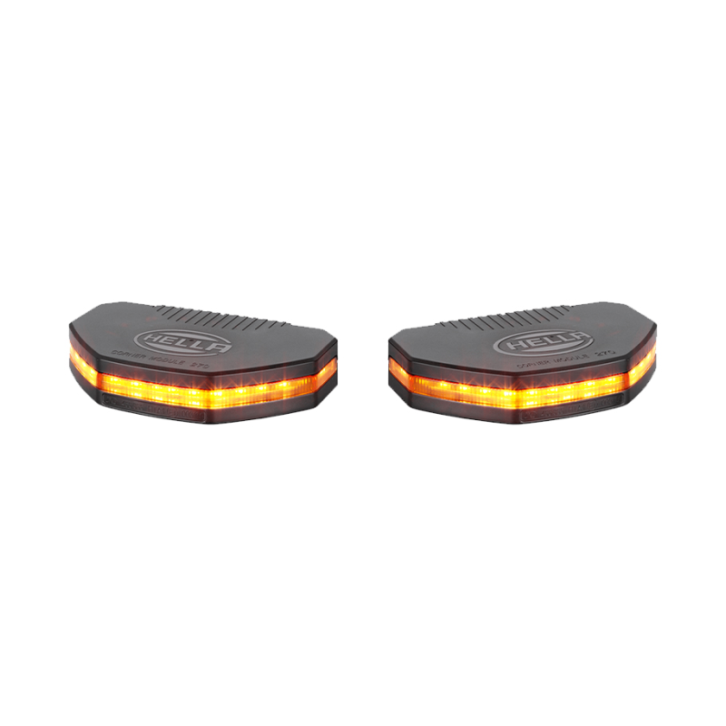 KIT DE 2 FEUX LED DE PENETRATION ORANGE MODULE CORNER 270 12/24V HELLA