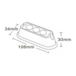 FEU 3 LED PENETRATION FLASH ORANGE HOMOLOGUE ROUTE RB65