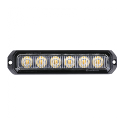 FEU DE PENETRATION FLASH 6 LED PLAT ORANGE 12/24V