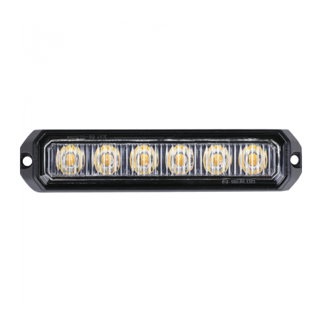 FEU DE PENETRATION FLASH 6 LED PLAT ORANGE 12/24V