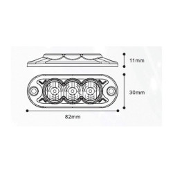 FEU DE PENETRATION 3 LED INTERFERENCE CLASSE 3 TROIS FONCTIONS