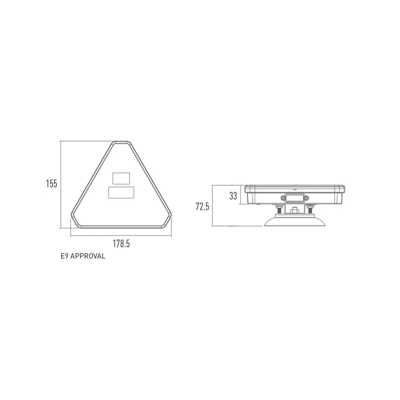 KIT SIGNALISATION LED MAGNETIQUE SANS FIL FEUX TRIANGULAIRES 7 FONCTIONS