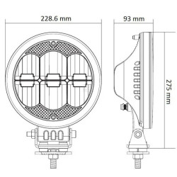 FEU DE ROUTE LED ROND 229MM