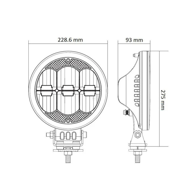 FEU DE ROUTE LED ROND 229MM