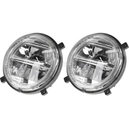 PAIRE FEUX DE ROUTE LED ROND 140MM ADAPTABLE HITACHI 389131-53130.1 MASSEY FERGUSON 4278938M92 FENDT X830160065020