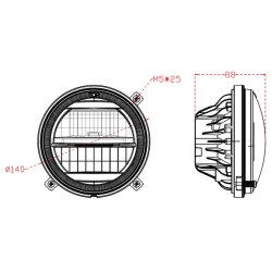 PHARE AVANT ROND ADAPTABLE DEUTZ FENDT MASSEY FERGUSON 04335601 4278938M92