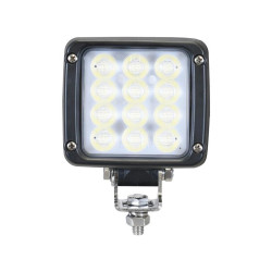 PHARE DE TRAVAIL CARRE HAUTE PUISSANCE 12 LED 9600 LUMENS CONNECTEUR DEUTSCH