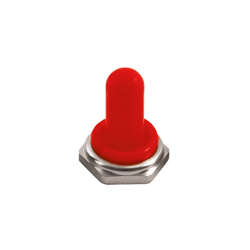 Capuchon Silicone Rouge pour Interrupteur à Levier +Rondelle|Protopled