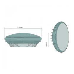 PHARE DE TRAVAIL ROND 3250 LUMENS ADAPTABLE JOHN DEERE AF3892R