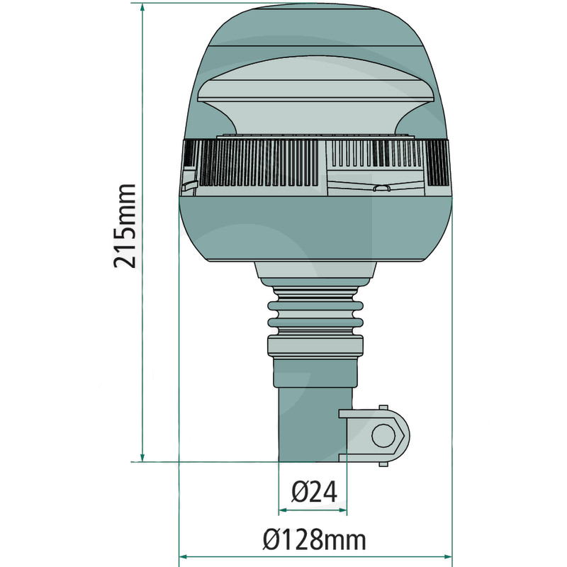 GYROPHARE LED 12/24V 128X215MM ADAPTABLE STILL JUNGHEINRICH 21.87.L85.308