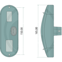 FEU ARRIERE LED 12V 165MM ENTRAXE 150MM ADAPTABLE LINDE 0009740503