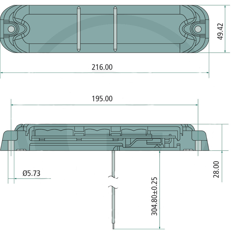 FEU ARRIERE LED 24-36V 216X49.42X28MM ADAPTABLE JUNGHEINRICH 51347085