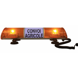 RAMPE DE SIGNALISATION LED CONVOI AGRICOLE MAGNETIQUE 12/24V 755MM