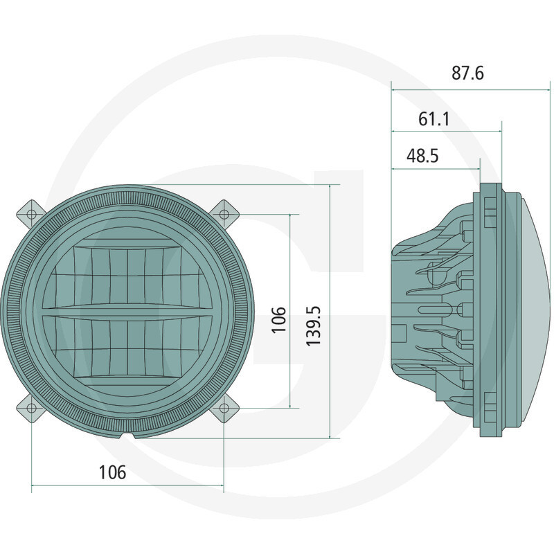 PHARE AVANT A LED ROND ADAPTABLE FORD 3959698 83952111 83959698 E4NN13K005EA