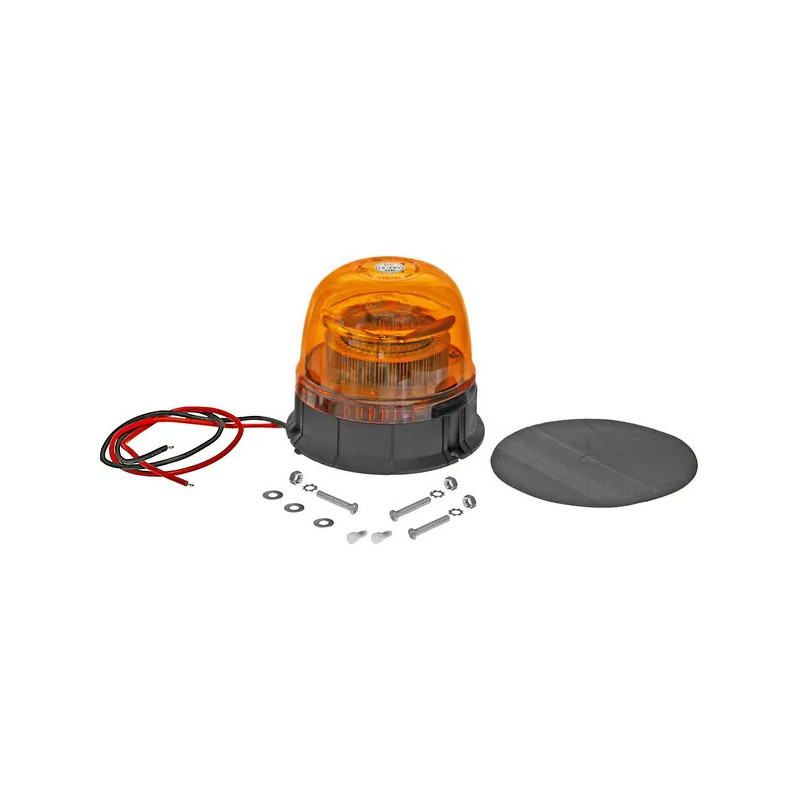 GYROPHARE LED ORANGE BOULONNE 12/24V 24W 140X130MM R65 8719493037425