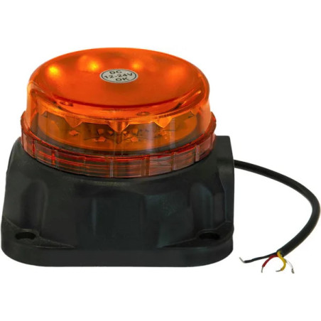 GYROPHARE LED ORANGE BOULONNE 12/24V 20W 141X105MM R65 8719493037630