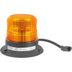 GYROPHARE LED ORANGE 12/24V 148X122MM R65 R10 FICHE DEUTSCH 2 BROCHES