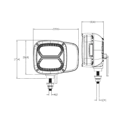 PHARE A LED 4 FONCTIONS GAUCHE CLASSE 3 12/24V