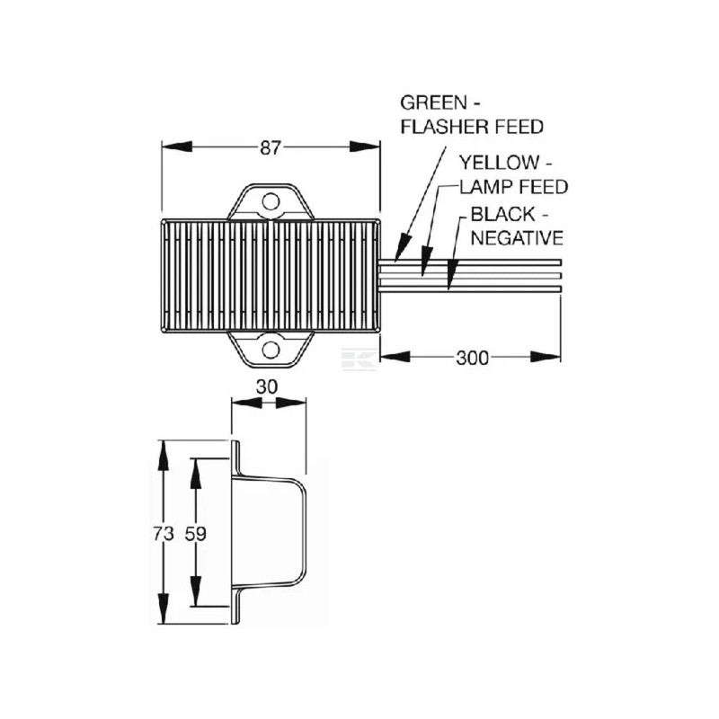 BOITIER RELAIS CLIGNOTANT LED 12V IP67 75X98X42MM