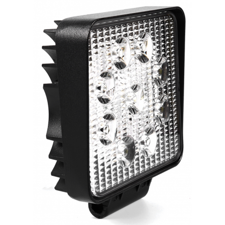 PHARE DE TRAVAIL CARRE 9 LED 2160 LUMENS ECLAIRAGE LARGE