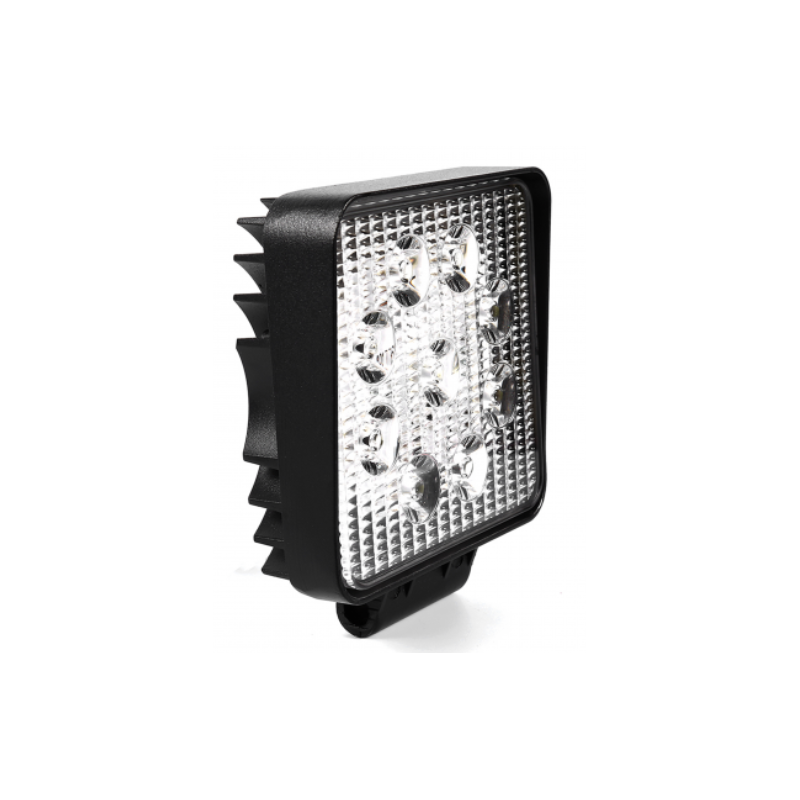 PHARE DE TRAVAIL CARRE 9 LED 2160 LUMENS ECLAIRAGE LONGUE PORTEE