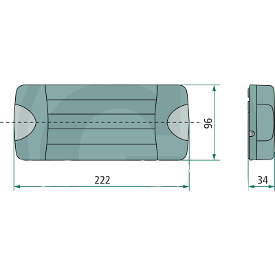 FEU ARRIERE LED HELLA GAUCHE/DROIT MULTIFONCTIONNEL 222X96X34MM 2SD 980 613-211