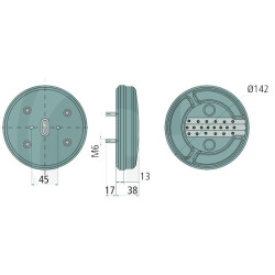 FEU ARRIERE A LED ROND ADAPTABLE