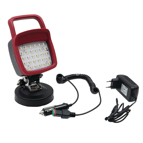 PHARE DE TRAVAIL CARRE 30 LED 4200 LUMENS PORTABLE AIMANTE A BATTERIE