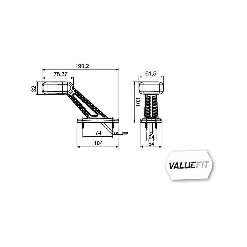 FEU DE GABARIT GAUCHE LED HELLA VALUEFIT 12/24V 4082300553048