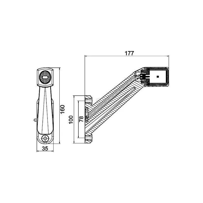 FEU DE GABARIT DROIT LED HELLA 12/24V 4082300393507 091 1703 34.25260-6001 2 263 675