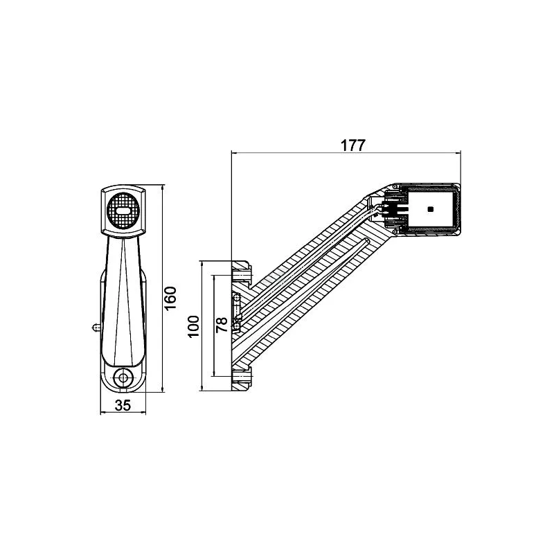 FEU DE GABARIT GAUCHE LED HELLA 12/24V 4082300393491 091 1704 34.25260-6002 2 253 883 ZF920006643