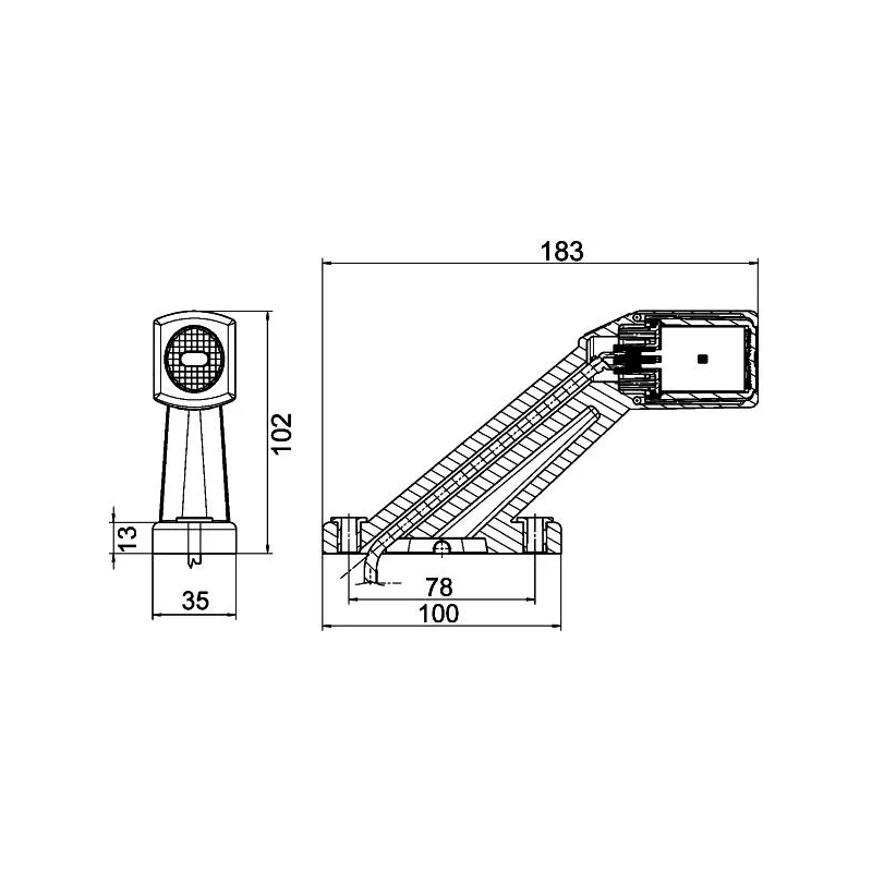 FEU DE GABARIT LED GAUCHE HELLA 12/24V 4082300480030 2 197 725