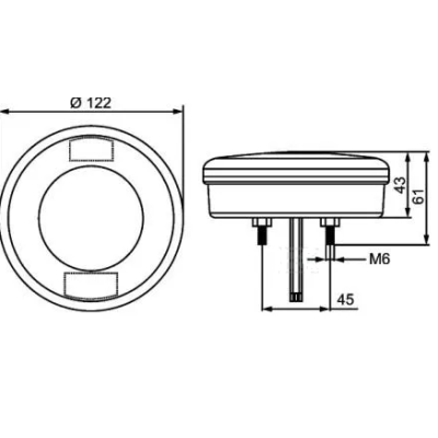 FEU ANTI-BROUILLARD AVEC RECUL INTEGRE LED 12-24V