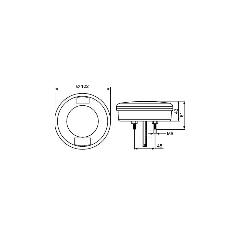 FEU ANTI-BROUILLARD AVEC RECUL INTEGRE LED 12-24V