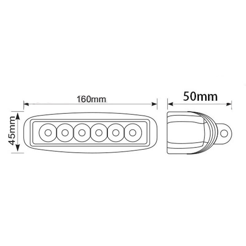 BARRE DROITE A LED 2500 LUMENS ECLAIRAGE LARGE