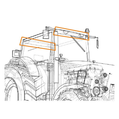 PHARE DE TRAVAIL À LED 4200 LUMENS 10-30V ADAPTABLE CASE IH STEYR