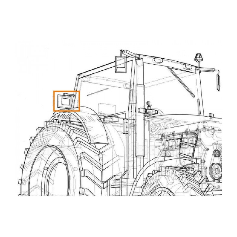 Phare Travail LED 4500 Lm | Adaptable Case IH & New Holland |Protopled
