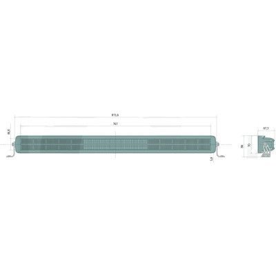 BARRE A LED COMBINE 81CM 14300 LUMENS 3 FONCTIONS