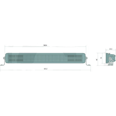 BARRE A LED COMBINE 56CM 10200 LUMENS 3 FONCTIONS