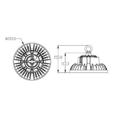 CLOCHE INDUSTRIELLE LED 100W 14000 LUMENS