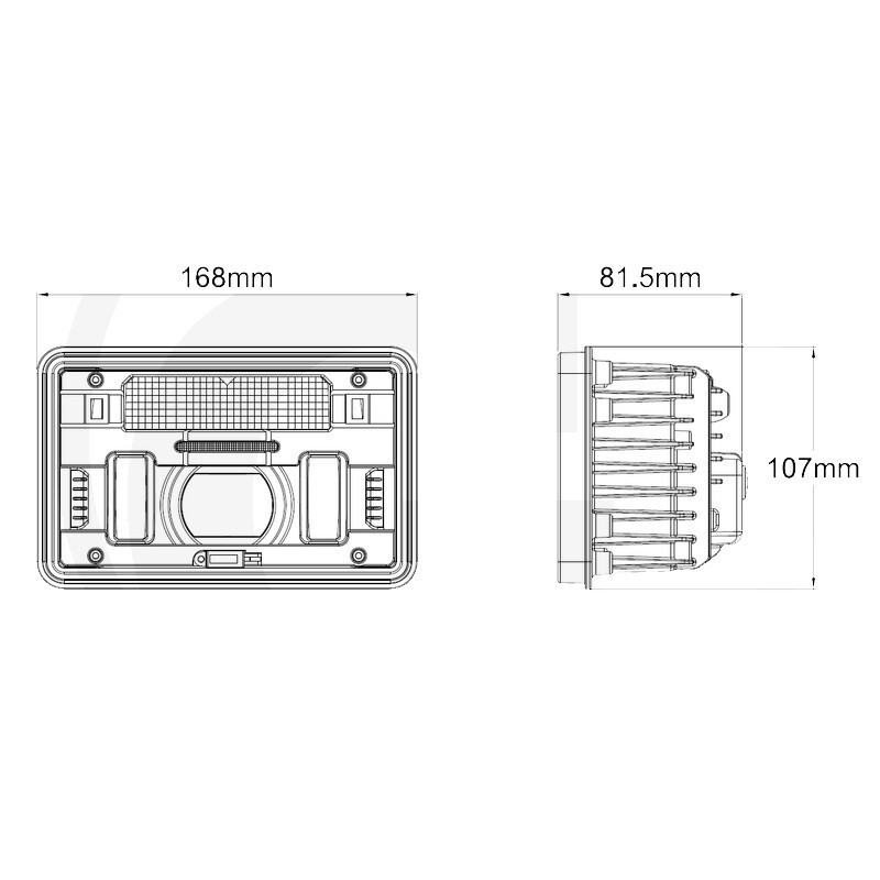 PHARE AVANT RECTANGLE CHAUFFANT LED EQUIVALENT AL152328 1693944M93 87283179