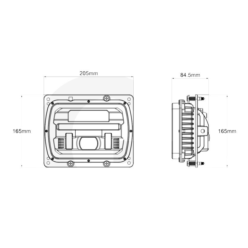 PHARE AVANT RECTANGLE LED EQUIVALENT FIAT CASE IH 5138349 5120073