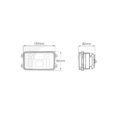 PHARE AVANT RECTANGLE LED EQUIVALENT MASSEY FERGUSON JOHN DEERE 3713134M91 LVA14946