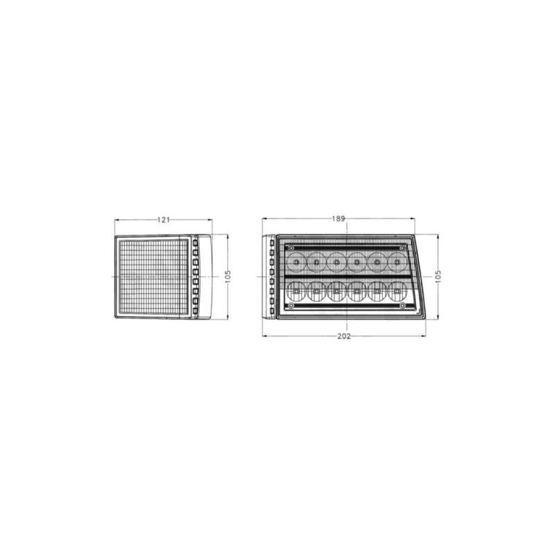 PAIRE D'OPTIQUES PHARES AVANT LED ADAPTABLE CASE IH 1964882C2 1964881C2